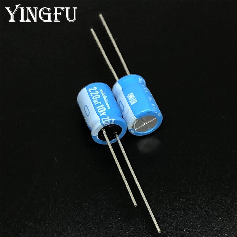 10 stk /100 stk 220uf 10v nichicon bt serie 8 x 11.5mm svært pålitelig pålitelighet 10 v 220uf aluminium elektrolytisk kondensator
