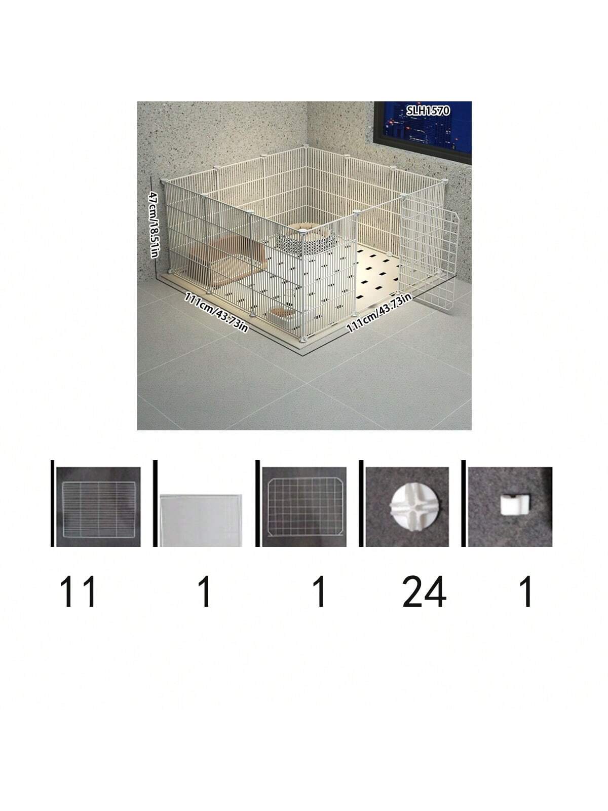 Pet enclosure Indoor home free assembly Teddy fence tight mesh small puppy escape proof dog cage: PURPLE