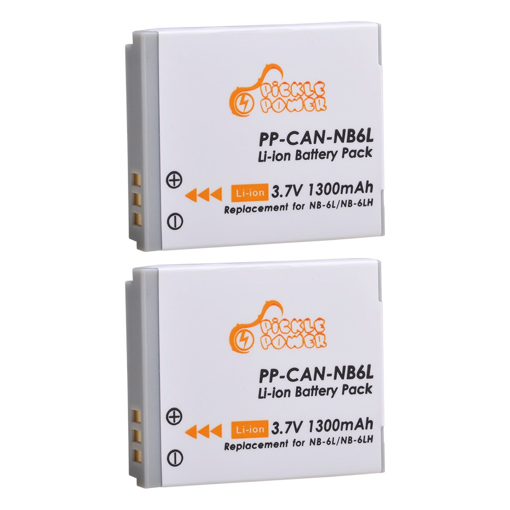 NB-6LH batería NB-6L NB 6L NB6L cargador de batería Kits para Canon PowerShot D10 D20 D30 S95 SX260 SX280 SX540 SX700 SX710 HS Camera: 2 Battery