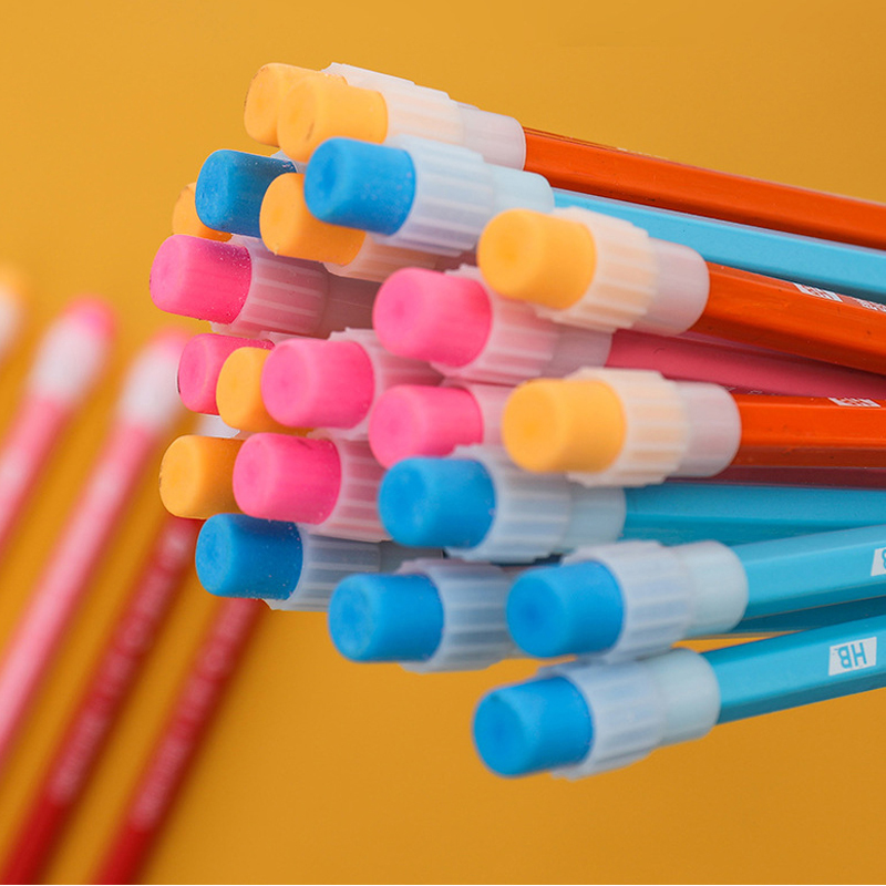 10 Stks/partij Schets Potlood Houten Lood Potloden Hb Potlood Met Gum Voor Kinderen Tekening Potlood School Schrijven Briefpapier Suppl