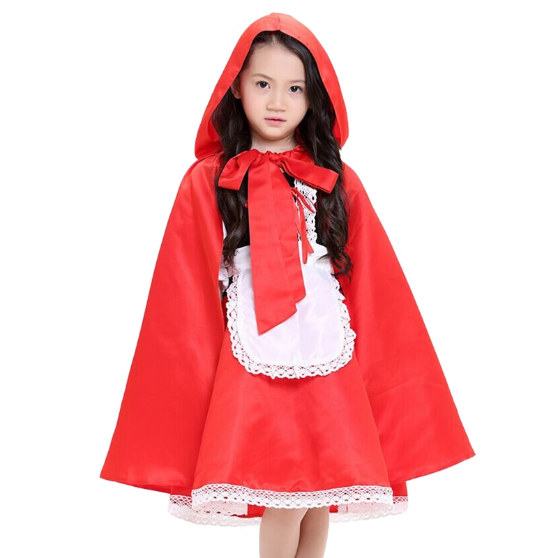 Kerst Cosplay Fantasia Carnaval fancy dress halloween kostuum voor kinderen prinses roodkapje cape kind kid meisjes