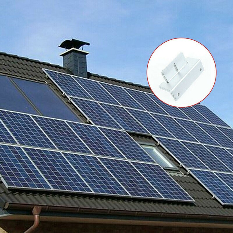 Soportes de montaje de Panel Solar de Metal en forma de Z, herramienta fija, soporte de techo de aluminio, para caravana, casa, barco, 1 Juego, 4 Uds.