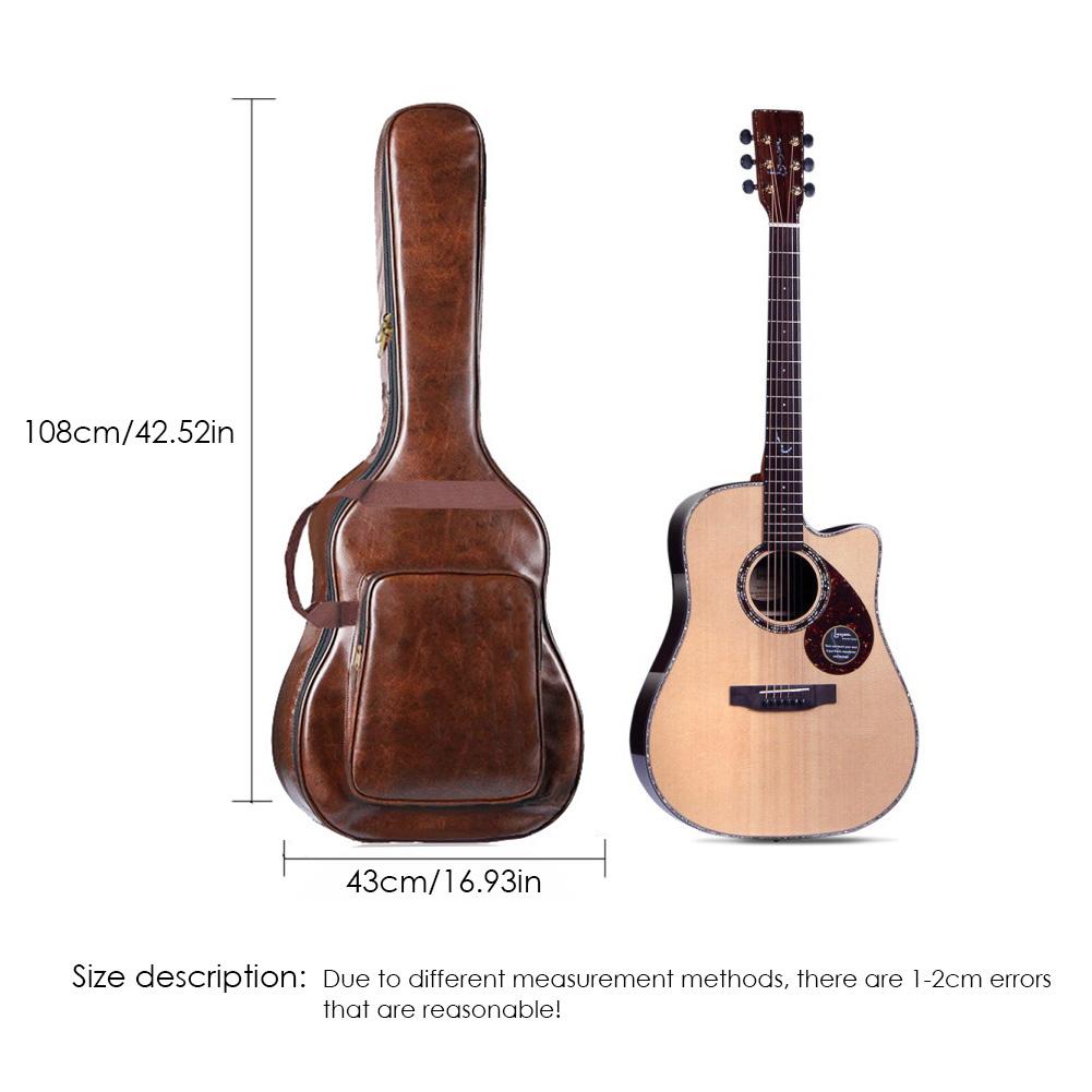 40 41 Inch Gitaar Rugzak Waterdichte PU Leer Gitaar Tas Klassieke Akoestische Verdikte Spons Gewatteerde Gitaar Draagtas