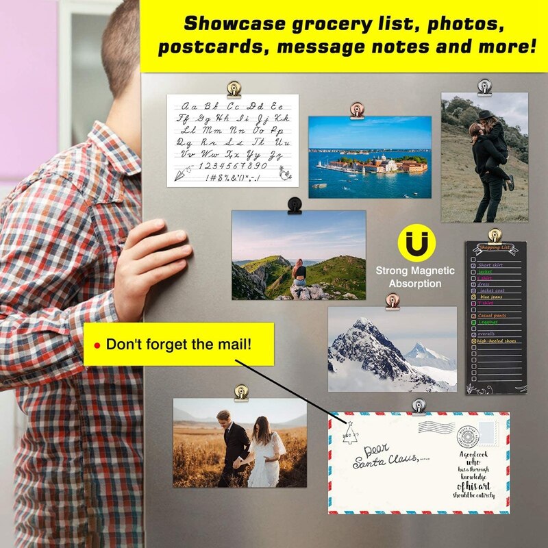 40Pcs Koelkast Magnetische Clips, Krasvrij Koelkast Magneet Clips, Bindmiddel Clips Papier Klemmen, whiteboard Magneten Clips