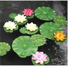5 Pieces Artificial Floating Foam Lotus Leaves Lily Pads Foliage for Pond Pool Aquarium Decoration Decorative Flowers & Wreath