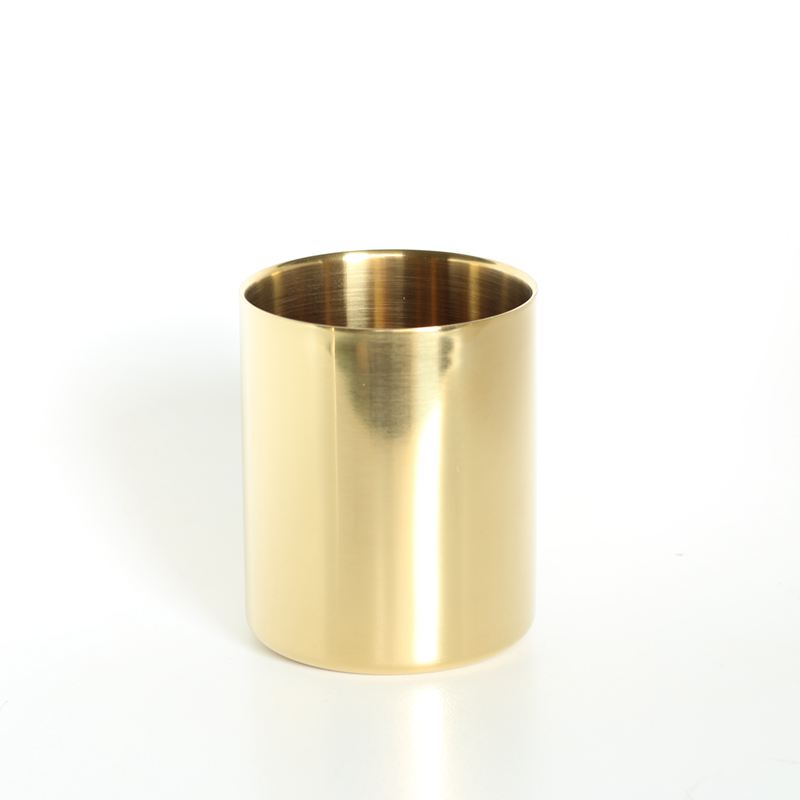 Nordic Stijl verkoperd Gouden Vaas Pen Houder Kaars Cup Kaars Houder Rvs Vaas Decoratieve Opslag Emmer 1645: golden