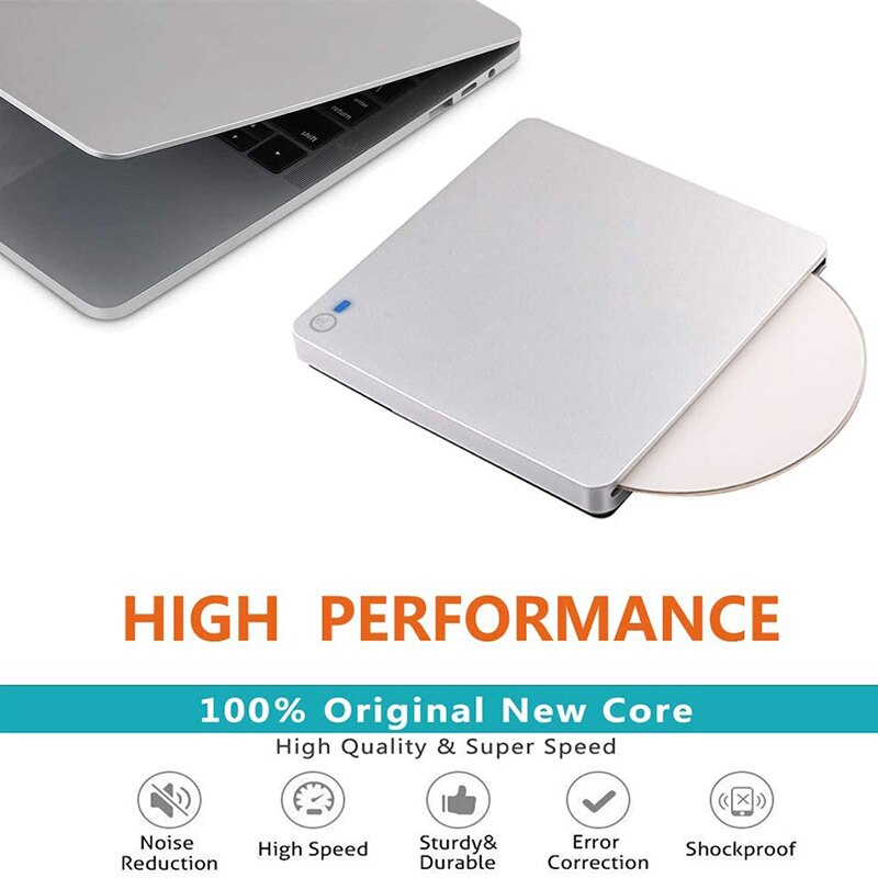 Externe 3D Blu Strahl DVD Stock, USB 3,0 und Typ-C Blu Strahl CD DVD Stock Spieler Ultra schlank Slot-in CD DVD Brenner
