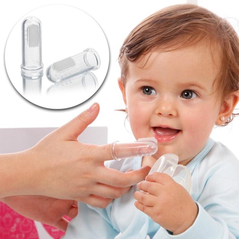 Draagbare 1 Pc Kids Vinger Tandenborstel Baby Baby Zachte Siliconen Vinger Tandenborstels Tanden Rubber Massager Brush