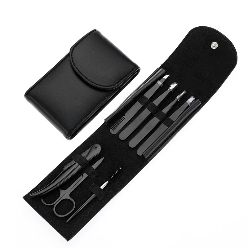 7Pcs Professionele Wenkbrauw Trimmer Set Make-Up Tool Voor Gezicht Pincet Wimpers Borstel Wenkbrauw Trimmer Set