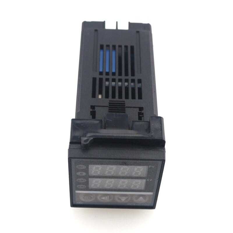 Dual PID Temperature Controller Kit SSR Output REX-C100 Digital Thermostat 220V AC with SSR-40DA Heat Sink 2m K Probe