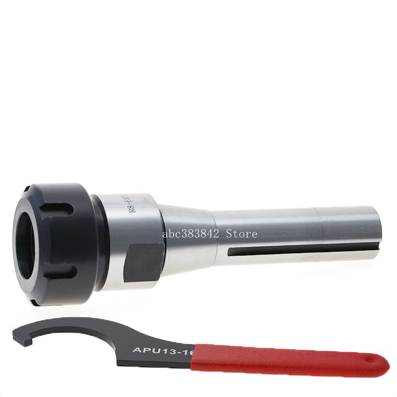 Tourelle fraiseuse axe R8 poignée de fraisage queue conique R8 ER16 ER20 ER25 ER32 ER40 M12 7/16 clé incluse