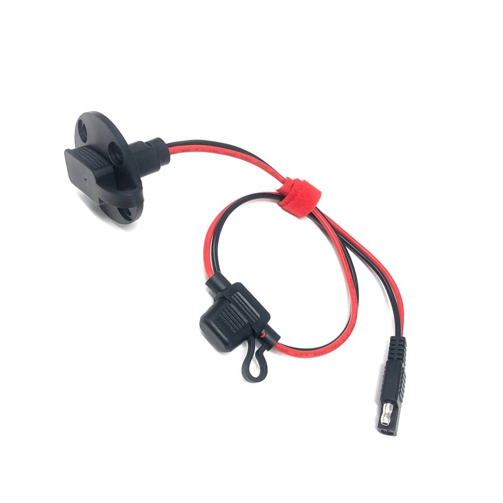 DIY SAE Socket Sidewall Port Waterproof SAE Quick Connect Solar Panel Mount 16AWG SAE Cable for Solar Generator Battery Charger