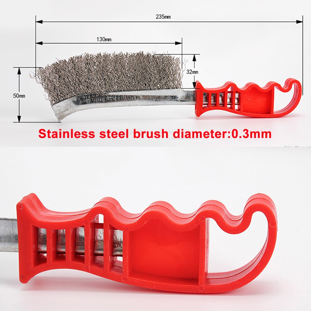 3 Stainless Steel Heavy Duty Spid Wire Hand Brush Bristles Rust Paint Removal