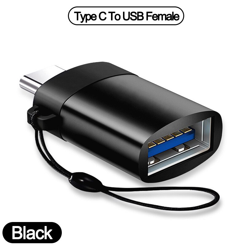 Typ C Zu Micro-SD TF Adapter OTG Speicher Kartenleser Für PC Samsung Micro USB Zu Micro-SD Adapter Konverter Für Laptop Macbook: TC to USB-Black