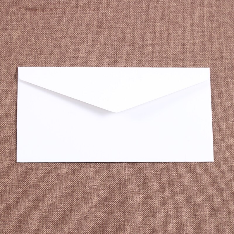 10 stks/partij Vintage Kraftpapier Envelop Brief Rood Zwart Europese Stijl Envelop voor Visitekaartje Uitnodiging Zwarte Envelop: white