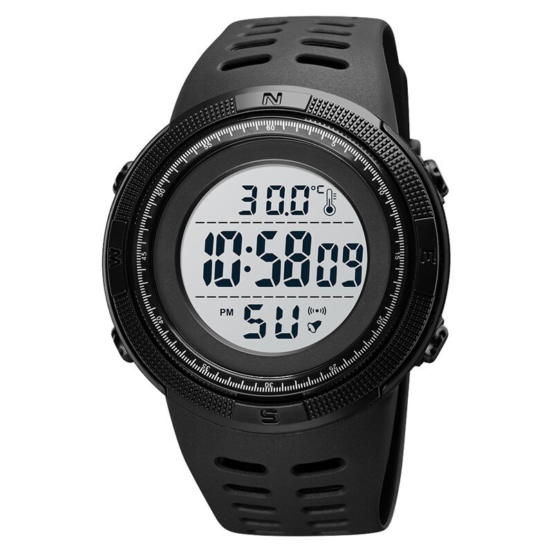 Skmei led digitale menn sport klokker kroppstemperatur måle vanntett langt batteri vekkerklokke lysende led sunn mannlig sport: Stil 1