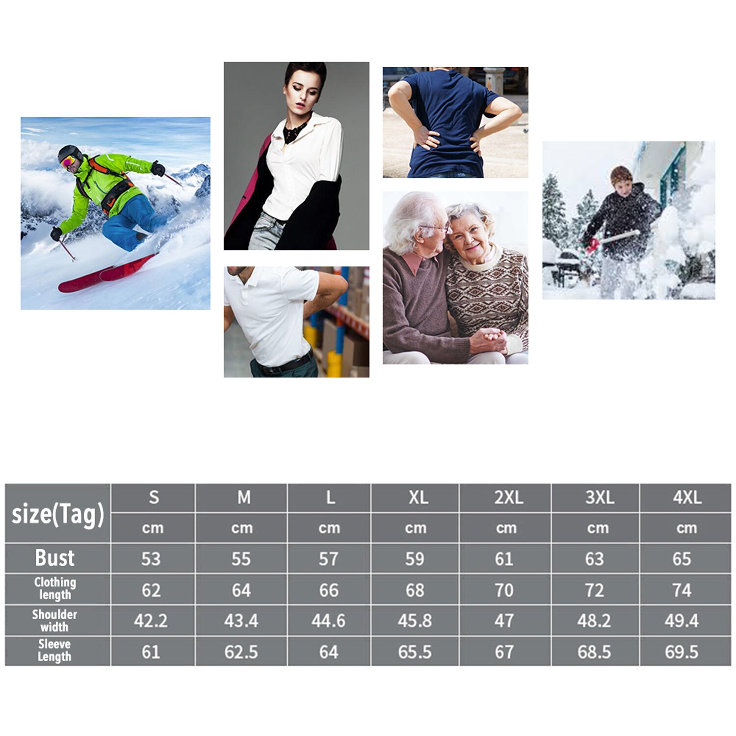 Chaqueta térmica eléctrica de manga larga para hombre y mujer, abrigo térmico con USB para exteriores, ropa térmica y Flexible para invierno, para pesca, senderismo, Unisex