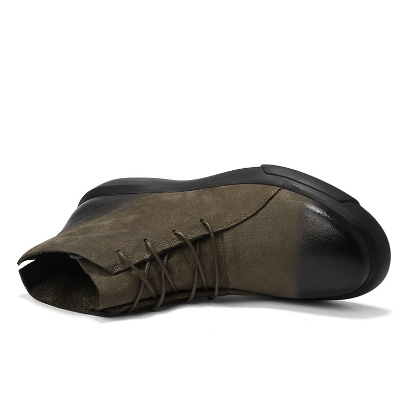 Herfst Mannen Martin Laarzen Borstel Lederen Enkellaarsjes Voor Mannen Winter Mode Casual Schoenen Mannelijke Schoenen Bootie