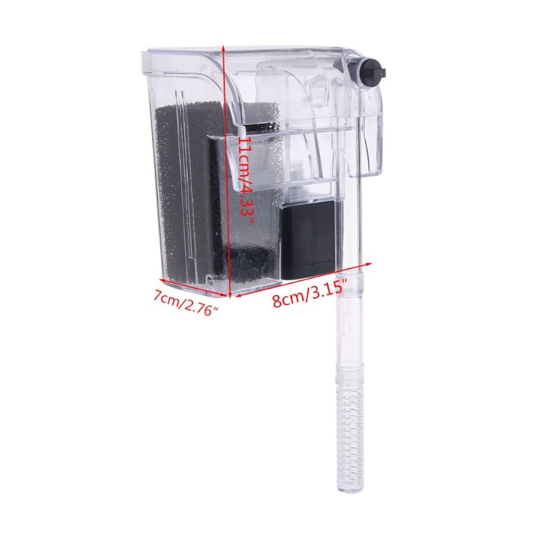 Waterval Hangen Op Externe Zuurstof Pomp Water Filter Voor Aquarium Fish Tank