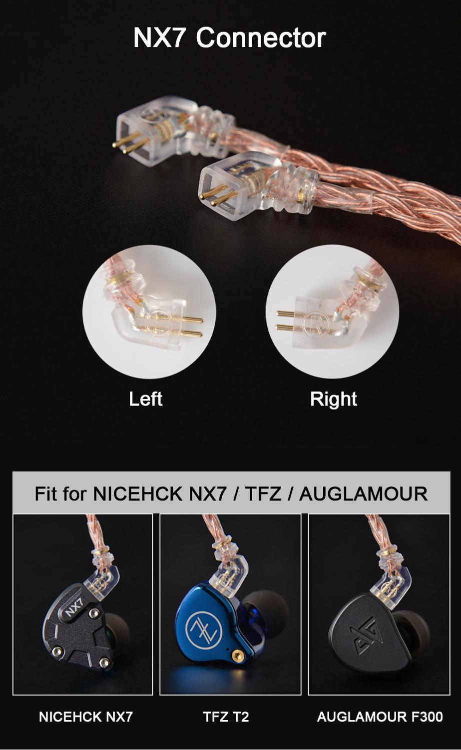 NICEHCK C16-3 Kabel słuchawkowy 16-żyłowy miedziany kabel słuchawkowy o wysokiej czystości 3,5/2,5/4,4 mm MMCX/0,78 mm/QDC2Pin do ponadczasowego MK4 F1