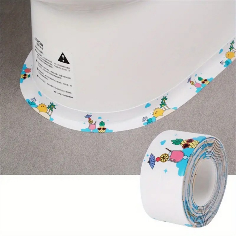 1/1.5/3.2/5 M Self-Adhesive Caulk Tape - Waterproof PVC Seal Strip for Bath Sink & Toilet Oil-Proof Kitchen Wall Corner Sticker: SKY BLUE / 10M