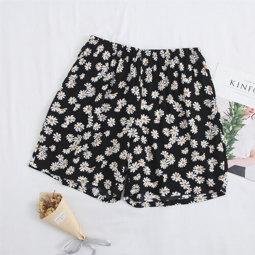 Loose smooth comfortable women's sleep bottoms floral print female home wear pants: 06 / XL(58KG-68KG)