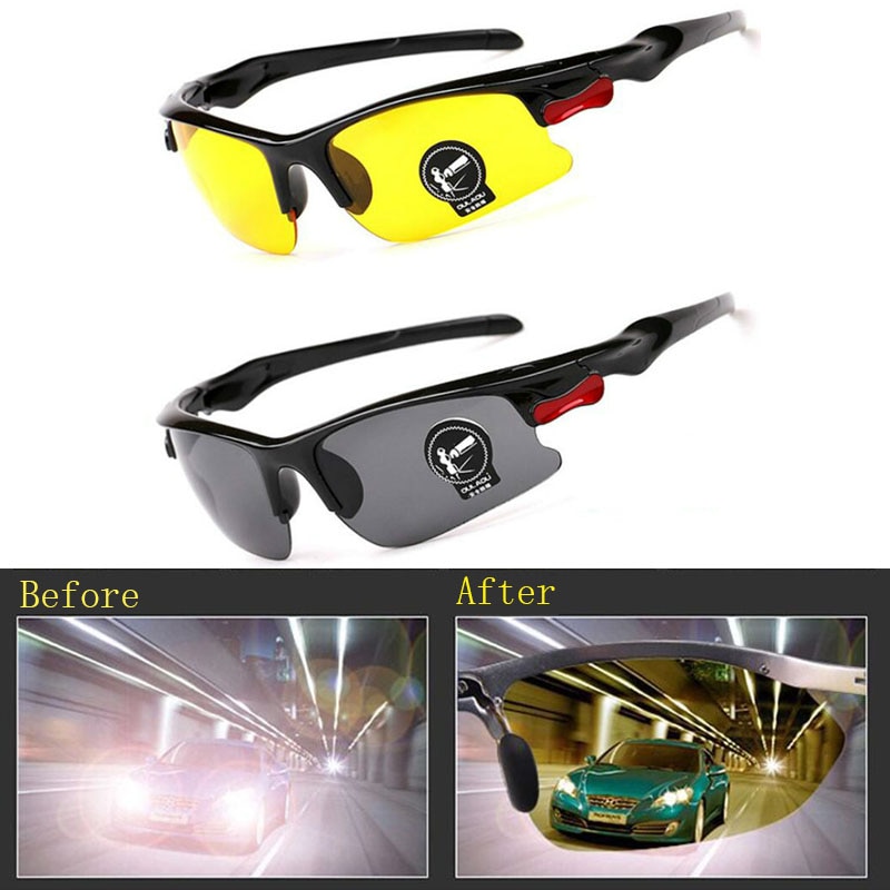 Auto Rijden Bril Nachtzicht Bril Beschermende Gears Zonnebril Nachtzicht Drivers Goggles Anti-Uv/Anti-Fog Bescherming