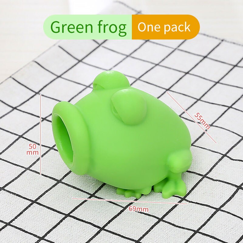 Filtro de gel de sílice separador de yema de huevo blanca para cocina separador de huevos comercial para hornear Dispositivo de succión de yema de huevo para bebé: Green frog