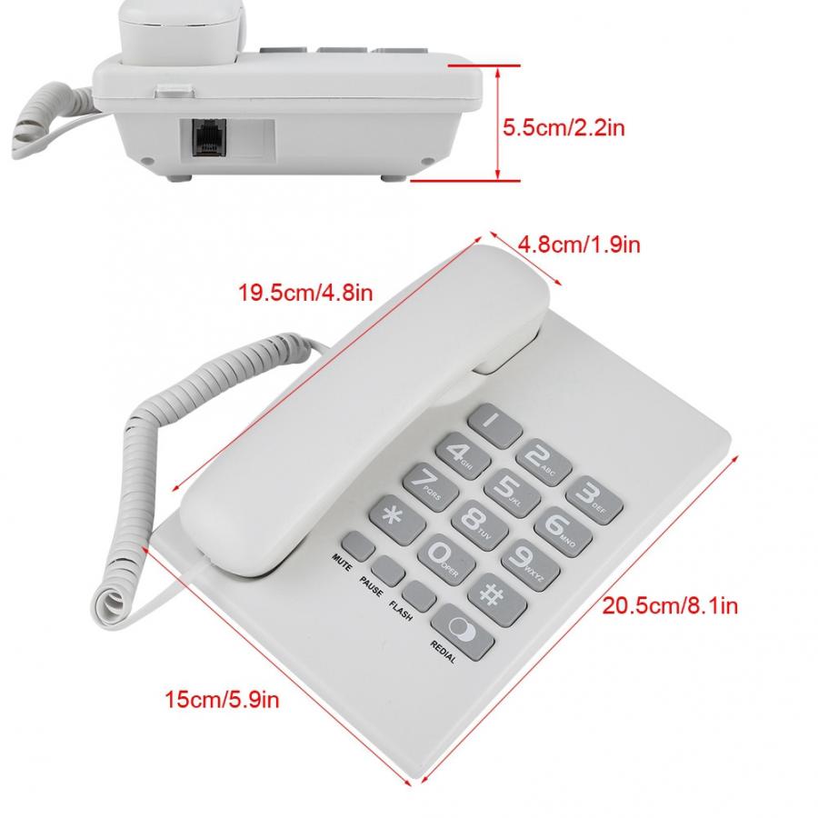 Vaste telefoon voor op het bureau, vaste telefoon voor thuis, ondersteuning voor opnieuw kiezen, pauze, flash-functie voor thuiskantoorgebruik