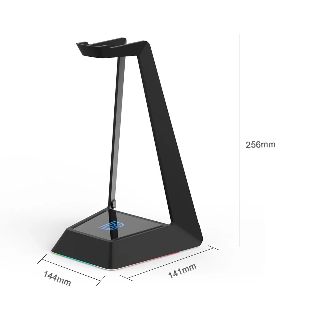 headset stativ hodetelefonholder rgb lysbase inkluderer usb -hub -funksjon multi -søle trådløs frakt bestselger