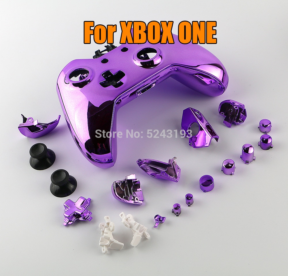 1set di Ricambio Chrome Completa Borsette E Bottoni Mod Kit per Xbox Un Controller Custom Alloggiamento Della Copertura Per Xbox One