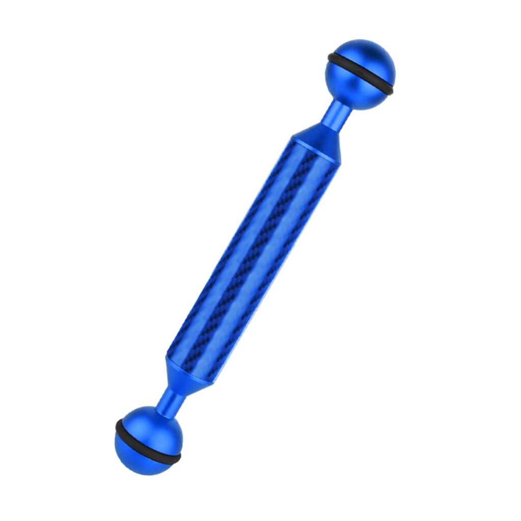 6 polegada comprimento 20.8mm diâmetro duplo bolas de fibra de carbono flutuante braço estender suporte, diâmetro da bola: 1 polegada azul