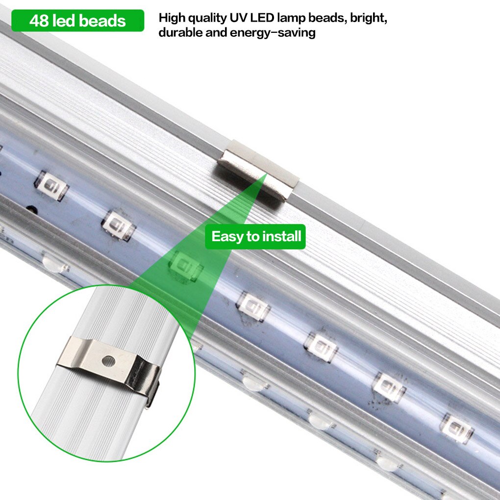 10W UV LED Bar Light Club Nightclub Party Purple Light UV Cleaning Lamp Atmosphere Blacklight US Plug 395nm