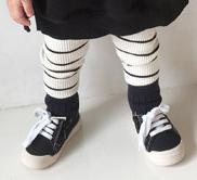 2021 novo bebê menino algodão leggings doces cores calças para meninas pp calças crianças calças casuais infantil listrado leggings: black / 3T  100CM