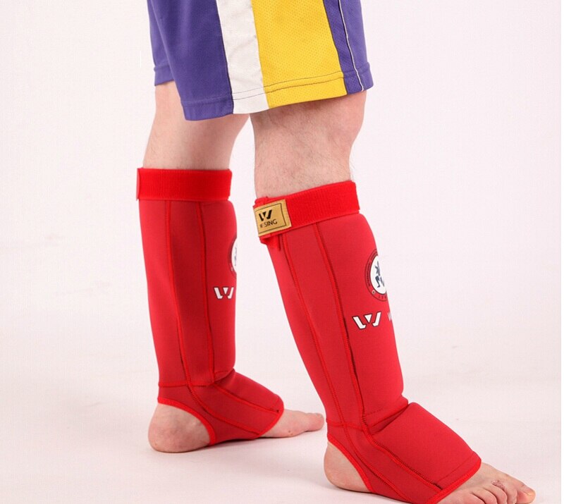 Muay Thai / TEAKWONDO one-piece leg guard and instep protector, LYCRA fabric, Strong Recommended
