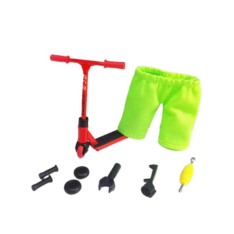 Mini Skateboard Finger Alloy Finger Scooter Scooter Model Finger Board Accessories Mini Skateboard Finger Toy: Red