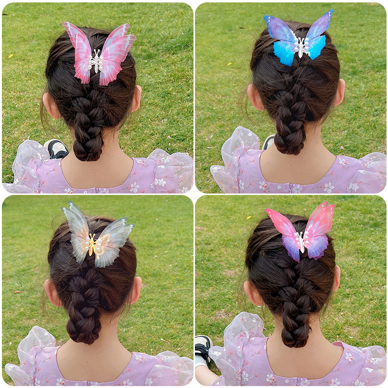 1 Uds. Nuevos horquillas de mariposa de ensueño en movimiento para bebés, pinzas para el cabello para niñas, sombreros para niños, accesorios bonitos para el cabello para niños