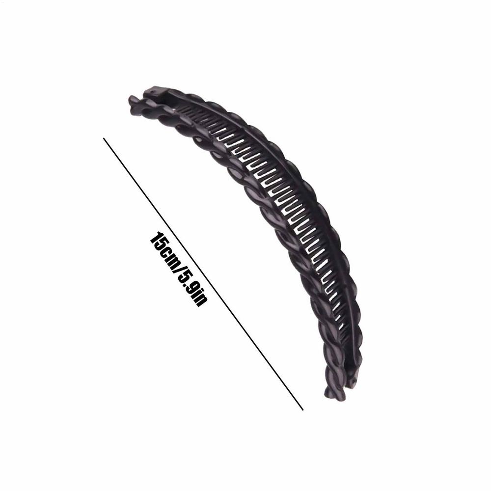Haarspeldjes Vintage Kammen Tool voor dik krullend haaraccessoires Fishtail Haarclip Bananenclip Set voor vrouwen Haarstylingtools: Black