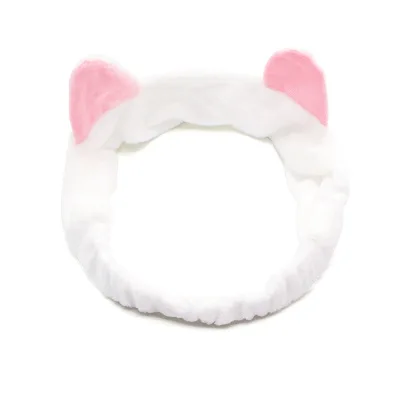 Meerdere stijlen Leuke elastische kattenoren hoofdbanden voor vrouwen meisjes make-up gezicht wassen hoofdband kapsel hoofddoek haaraccessoire: Rood