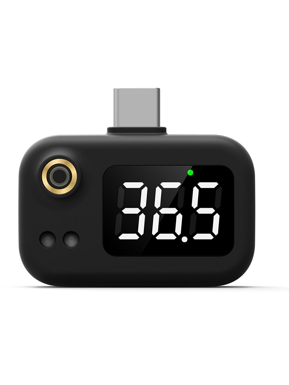 Mobile Phone USB Smart Thermometer Non-contact Infrared Thermometer Portable Electronic Thermometer LCD Display: type-c