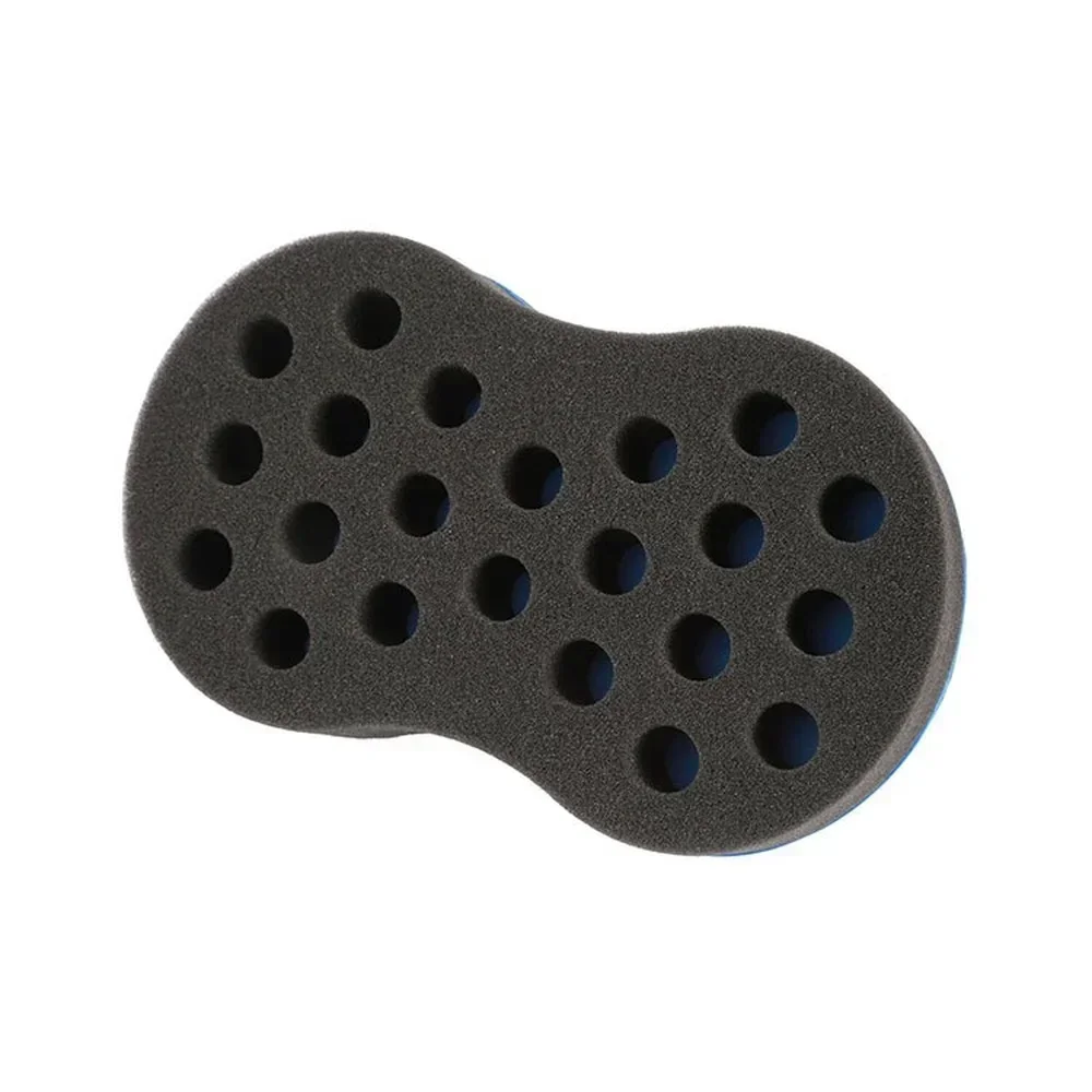 Curly Hair Styling Sponge Brush Double Sided Sponge Brushes Multi-holes Side Braid Twist Hair Curl Wave hair brush for Afico