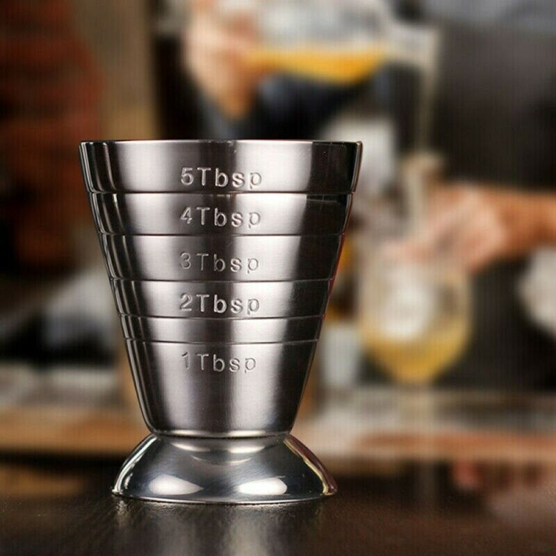 75ml målebægre i rustfrit stål cocktail shaker party bar drink spiritus mål jigger drinks rektifikation blandet til køkken: Default Title