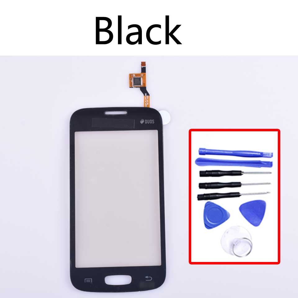For Samsung Galaxy Star Pro S7262 S7260 GT-S7260 Touch Screen Panel Sensor Digitizer Lcd Front Glass Outer Lens Replacement: Black-With tool