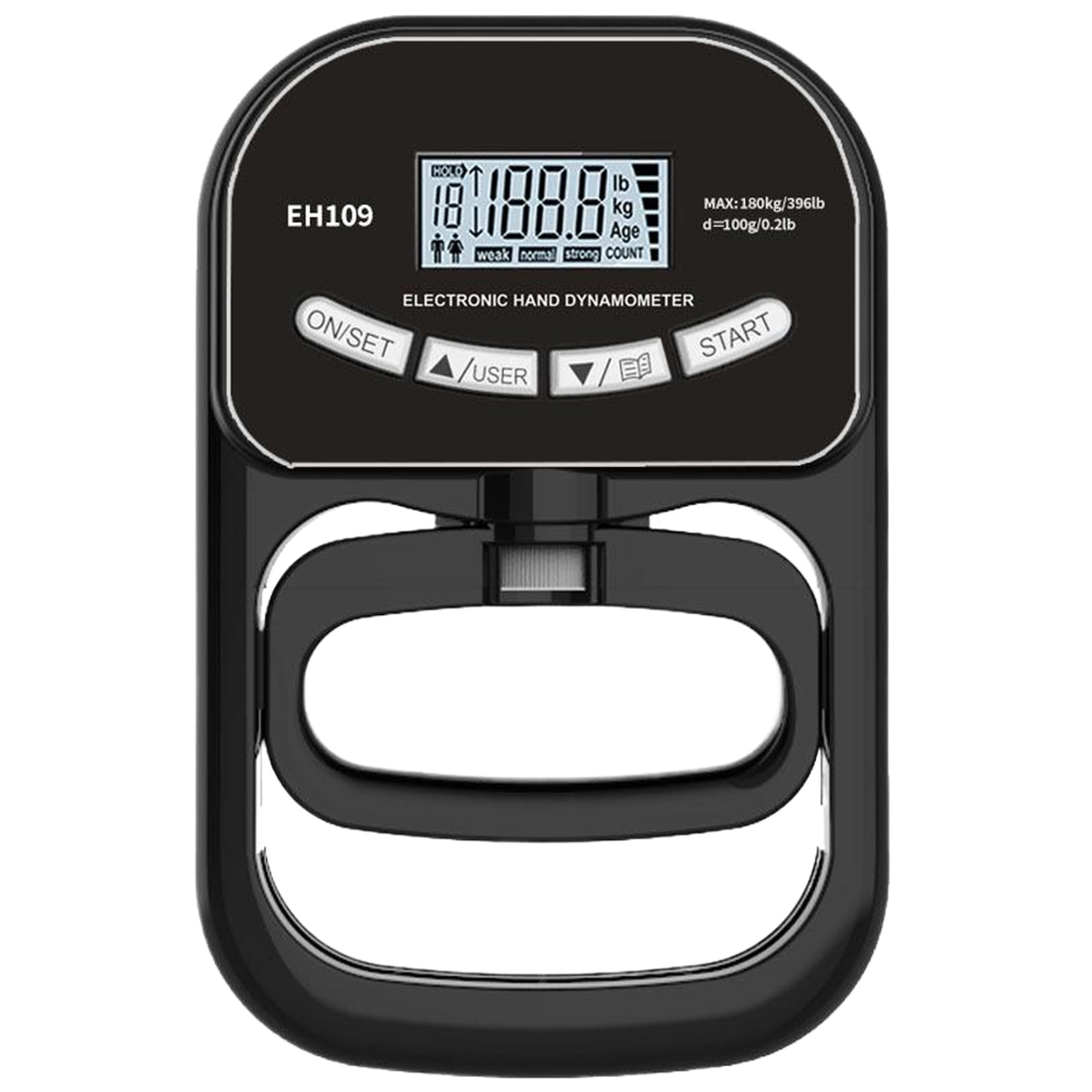 Digital Hand Dynamometer Hand Grip Strength Trainer USB Rechargeable Grip Strengthener Hand Exerciser Meter for Home School Use: Silver