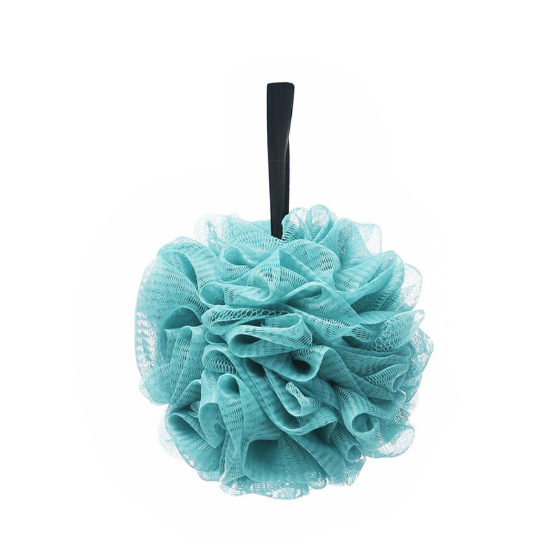 Bath ball super soft large color matching bath ball Korean bath ball rubbing back bath towel bath flower bath ball: Cyan