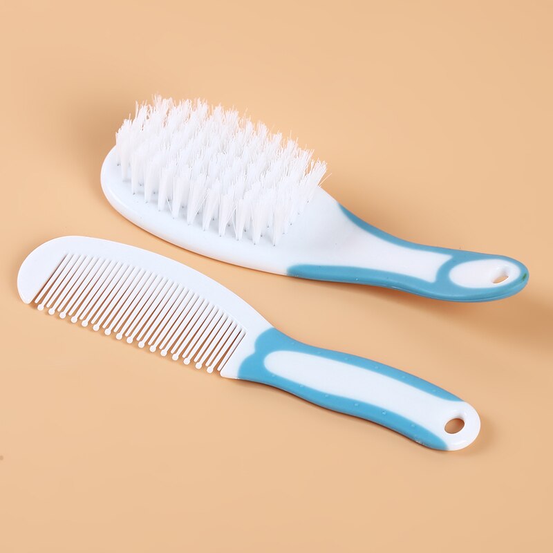 Baby Loves 2pcs Portable Soft Newborn Baby Hair Brush Comb Hairbrush Sets Head Massager Kids Caring Products