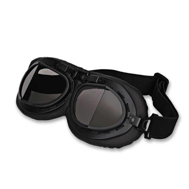 Gafas Vintage para motocicleta, lentes de protección para Motocross, monopatín, color negro: Grey