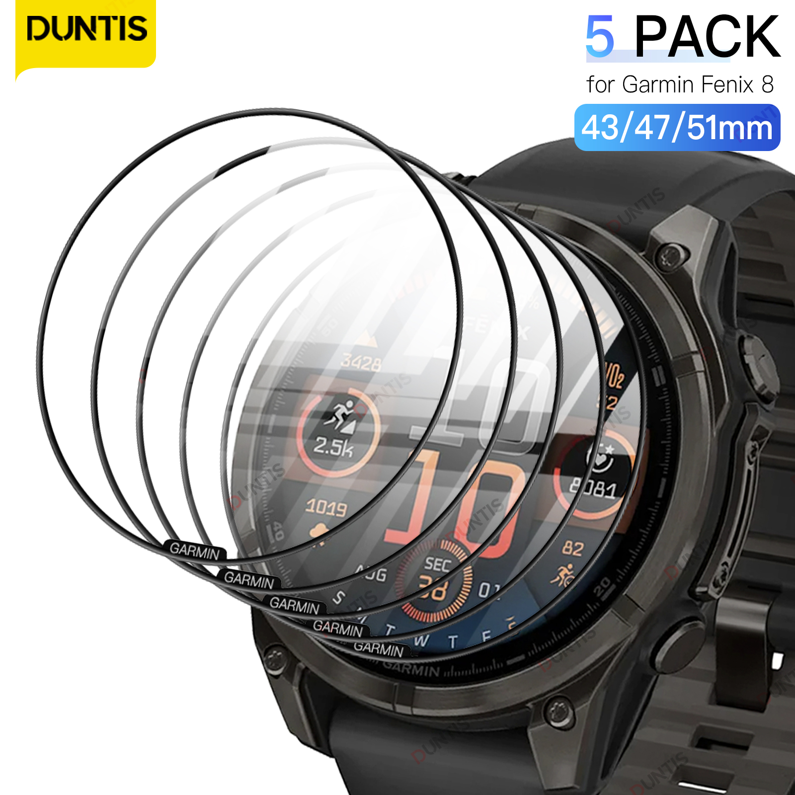Skærmbeskytter til garmin fenix 8 51mm 47mm amoled 3d buet fulddækkende beskyttelsesfilm til fenix 8 beskyttelsestilbehør