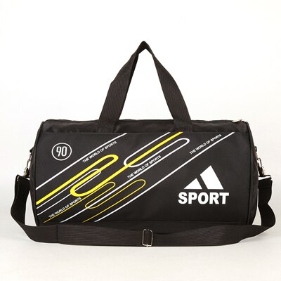 Mænds skulder træning camping yoga duffel sport fitness fitness kuffert tasker vandtæt udendørs fitness kuffert håndtaske: Sort farve