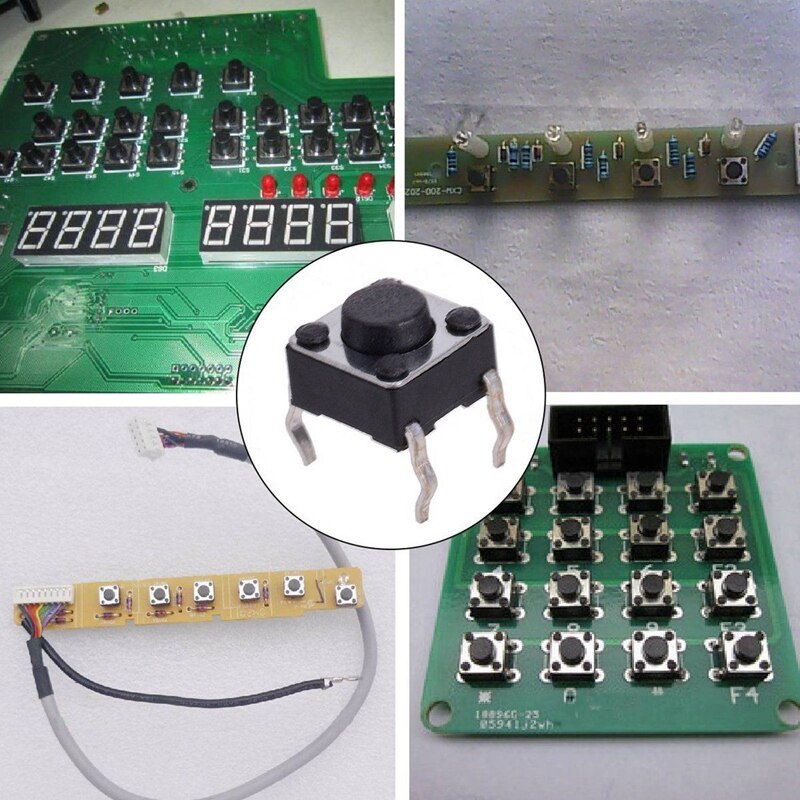 10 Pcs x 4 Pin On-Off 2 Position DPST Boat Rocker Switches 10A/125V 6A/250V AC & 180 Pieces 4 Pin Push Button Switch